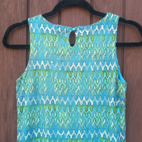 LEMON FIZZ | Girls Y2K Mesh Zig Zag Chevron Retro Mod A-Line Shift Dress 14 - Picture 9 of 15